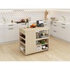 VYNXARIA Kitchen Island Cart: Stylish Rolling Utility Trolley with Storage & Wine Rack - 4 of 4