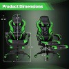 Costway Office Computer Desk Chair Gaming Chair Adjustable Swivel w/Footrest - 3 of 4
