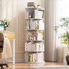 Aheaplus 4-tier/ 5-tier Corner Bookshelf for Home Office, 360 Rotating - 2 of 4