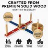 Outdoor Game Set Including 45 Giant Tumbling Blocks, 28 Giant Dominoes, and 6 Giant Dice, Giant Outdoor Games for Family Fun (Ring Toss) - 3 of 4