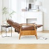 Light brown Wood Frame Armchair, Modern Accent Chair Lounge Chair for Living Room - 3 of 4