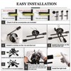 Itopfox Semi Flush Mount Ceiling Light Fixture, 6-Light Black Vintage Matte Sputnik Chandelier with E26 Base for Farmhouse Dining Room\ - 3 of 4