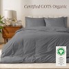 100% Organic Cotton Percale Duvet Cover and Sham Set by Bare Home - 2 of 4