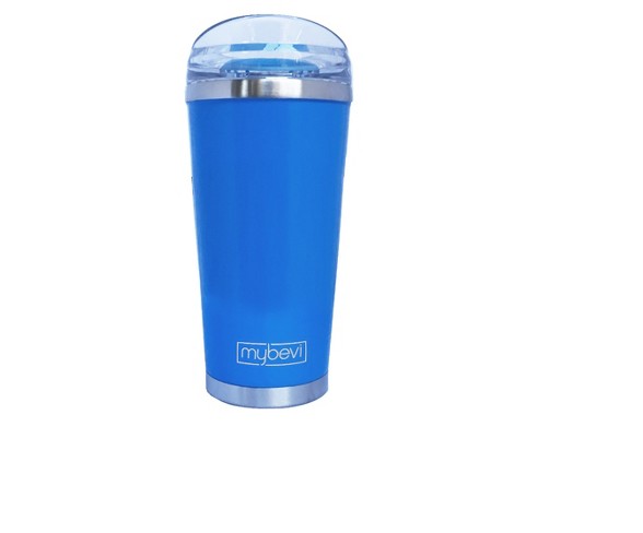 MyBevi 16oz Classic Premium Tumbler - Vacuum Insulated - Portable Beverage Mug - Blue