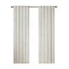 Room Darkening Metallic Printed Poly Velvet Rod Pocket/Back Tab Window Panel Pair White/Gold 37x84in - 2 of 4