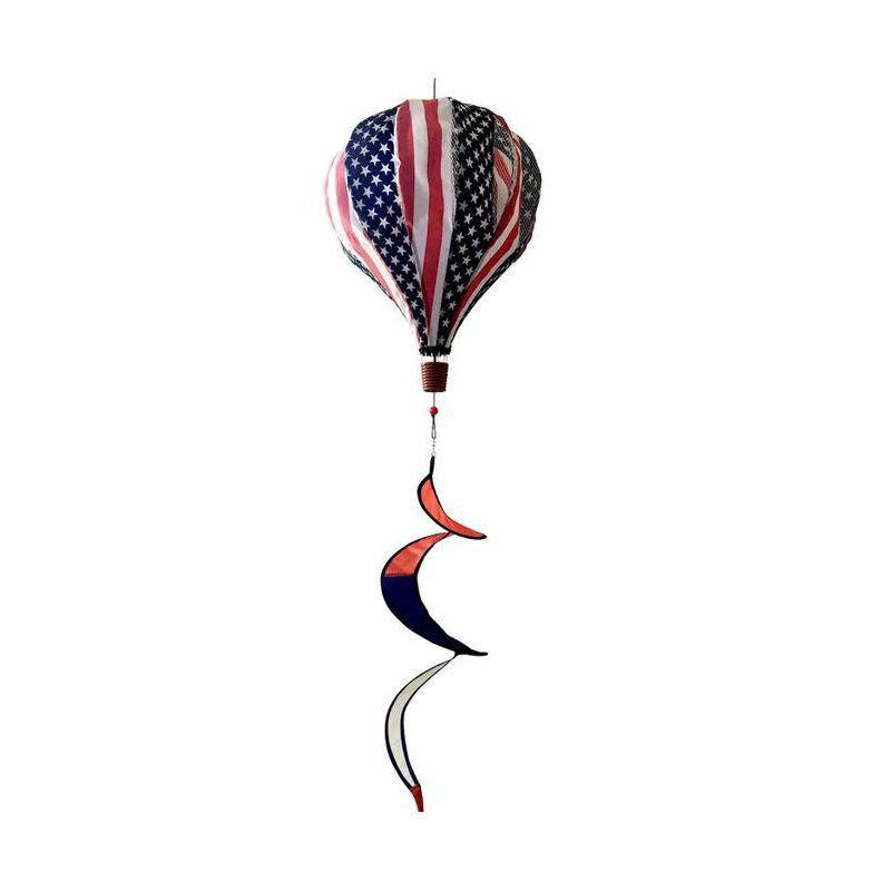 Briarwood Lane 4th of July Red White & Blue Deluxe Hot Air Balloon Wind Twister 54x12, 1 of 4