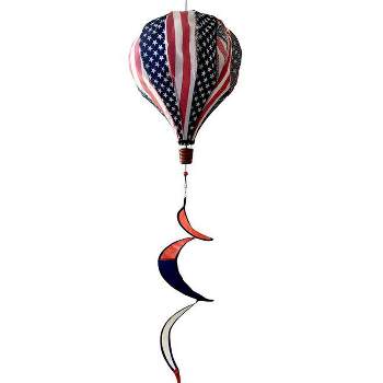 Briarwood Lane 4th of July Red White & Blue Deluxe Hot Air Balloon Wind Twister 54x12