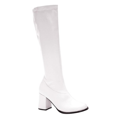 target white gogo boots