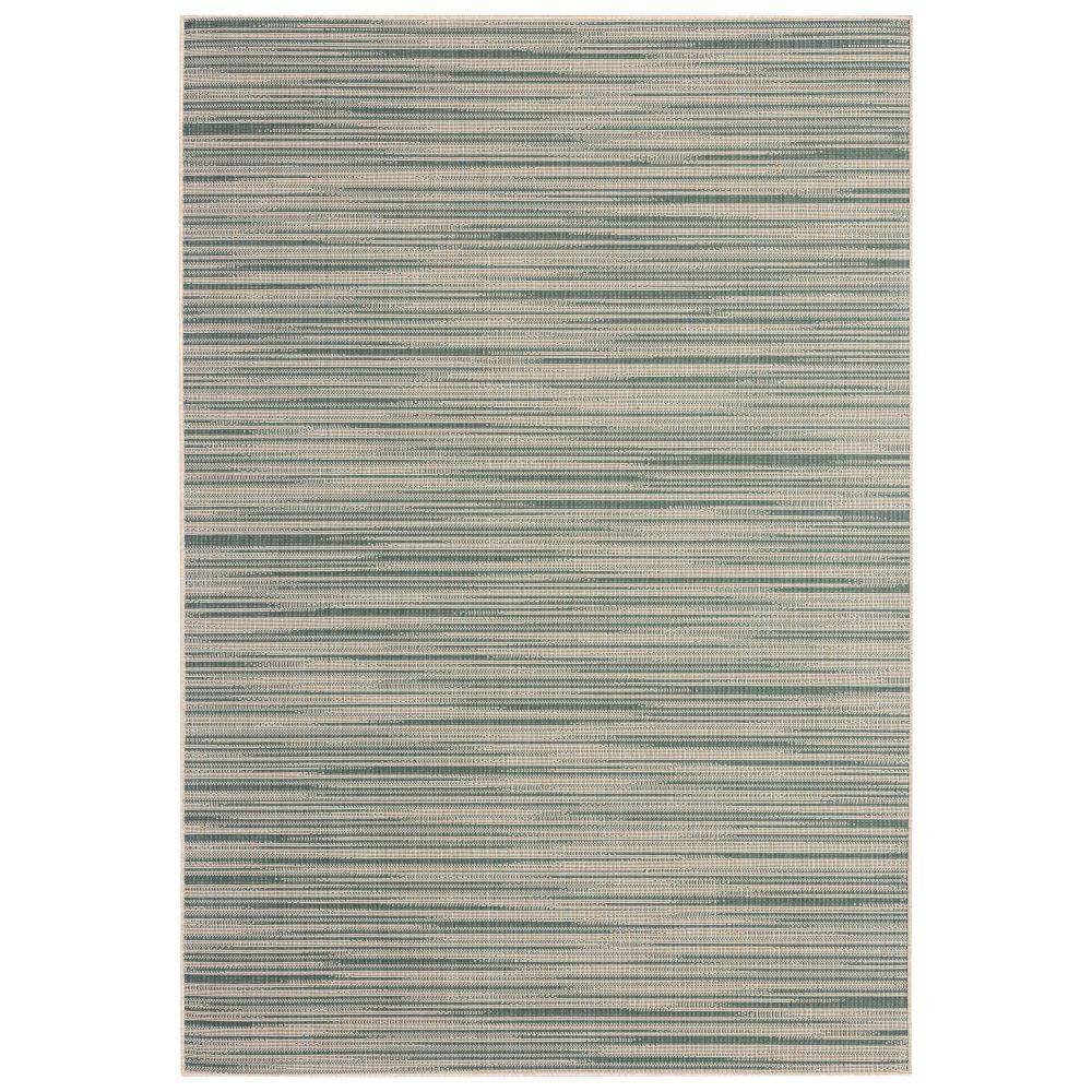  x 10'2in New York Patio Country Wynona Indoor/Outdoor Rug Green/Beige