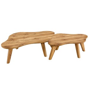 NicBex Modern 47.2" Cloud Shape Coffee Table with Wood Frame for Living Room and Bedroom - 1 of 4