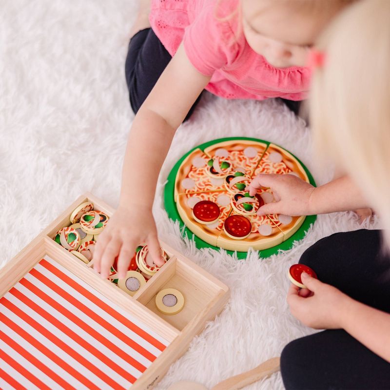 Melissa &#38; Doug Pizza Party Wooden Play Food Set, 6 of 17