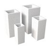 LeisureMod Terra 4-Piece Fiberstone and MGO Clay Planter Set Tall Square Planter Pot for Indoor and Outdoor - 4 of 4