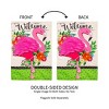 Evergreen Floral Flamingo Welcome Linen Garden Flag 12 x 18 Inches Indoor Outdoor Decor - 4 of 4