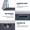 Aoodor 85 Gallon Deck Box, Outdoor Storage Box, Waterproof & Weather-Resistant Lockable, Patio Bench Storage Box for Cushion, Garden Tools - 4 of 4