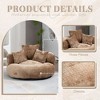 NicBex Modern Bean Bag Chair with 3 Pillows, Lazy Sofa for Adults and Kids, Comfy Chair for Living Room, Bedroom, Coffee - 3 of 4