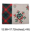Unique Bargains Christmas Place Mats Linen Red Green Beige White 13"x17.7" 2 Pcs - 3 of 4