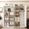 Besiost Farmhouse Kitchen Storage Cabinet with 4 Barn Doors, 71" Tall Kitchen Pantry Cabinet with Shelves - 3 of 4