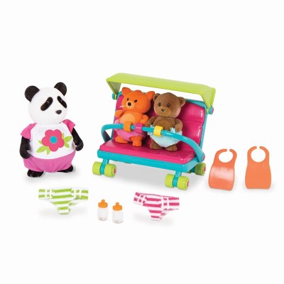 Li'l Woodzeez Miniature Playset with Animal Figurines 13pc - Babysitter Set