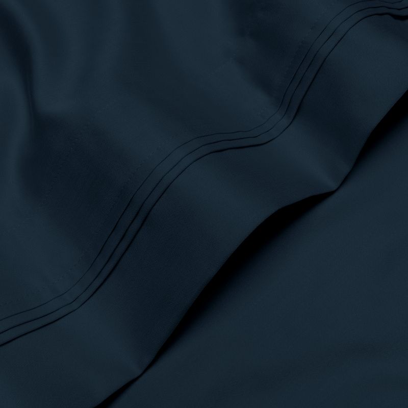 Premium Cotton 1000 Thread Count Solid Deep Pocket 4 Piece Bed Sheet Set by Blue Nile Mills, 3 of 6