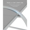 Outdoor Chaise Lounge Chairs Set of 3,Aluminum Patio Chaise Lounge 2 Chair Set with Table, for Poolside, Garden, and Beach - Recliners - 4 of 4