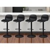 HomeRoots Set of Four Black Heavy Duty Plastic and Metal Mid Back Adjustable Height Swivel Bar Chairs - 2 of 4