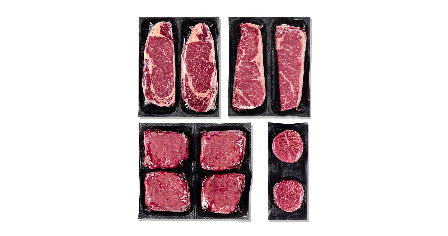 ButcherBox - Steak Lovers 100% Grass-fed Ribeyes, New York Strips, Top Sirloins, Filet Mignons Variety Box - Frozen - 4.75 lbs
