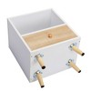 DOMETOUR Set of 2 Low Foot Bedside Table with Drawer Storage Compartment - 4 of 4