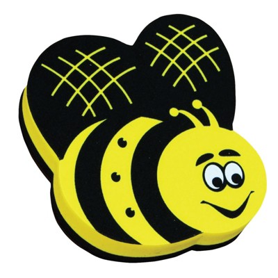 Ashley Productions Magnetic Whiteboard Eraser, Bee (Pack of 6)