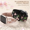 HTUTWOO Floral Apple Watch Band, Engraved Flower Silicone Strap 38/40/41/42/43/44/45/49mm for iWatch Series 11 10 9 8 7 6 5 4 3 2 SE Ultra - 3 of 4