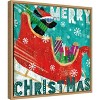 Amanti Art Merry Making III (Dog Sled) by Veronique Charron Canvas Wall Art Print Framed 16 x 16-in. - 3 of 4