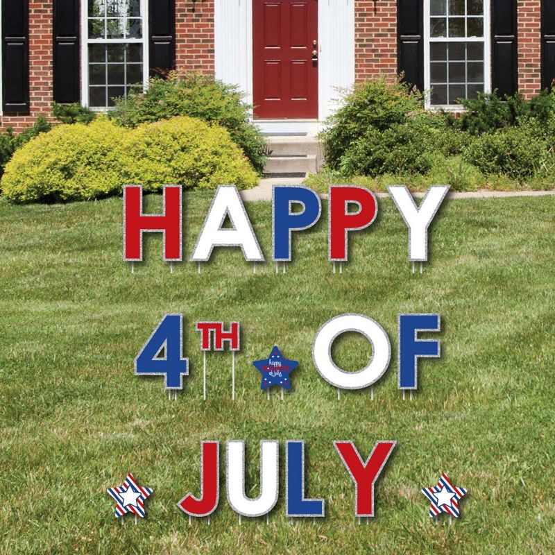 Big Dot of Happiness 4th of July - Yard Sign Outdoor Lawn Decorations - Independence Day Party Yard Signs - Happy 4th of July, 2 of 9