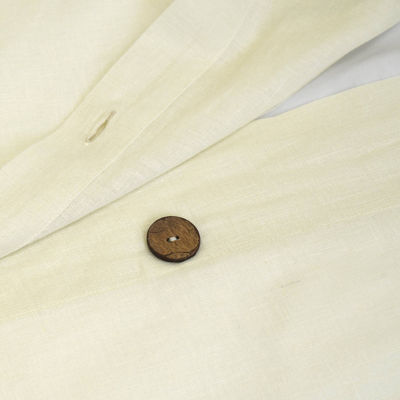 3pc Belgian Flax Prewashed Linen Rich Cotton Blend Duvet Cover Set - Lush Décor, 5 of 6
