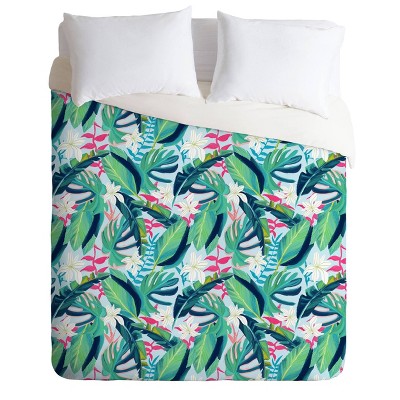 Twin/Twin XL Tropical Eye Candy Duvet Set Green - Deny Designs