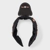 Halloween Ghost and Pumpkin Charm Top Knot Headband - Black - 3 of 4