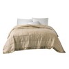 Oversized Down Alternative Blanket with Satin Trim Taupe King - 4 of 4