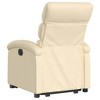 vidaXL Cream Power Lift Stand Up Recliner Chair - Electric Lifting Aid, Manual Recline, Cushioned Fabric Armchair for Elderly, Sturdy Frame - 4 of 4