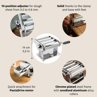 Marcato Silver Chromed Steel Ampia 150 Pasta Machine