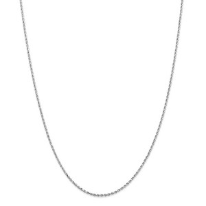 Black Bow Jewelry 1.5mm 14k White Gold Solid Diamond Cut Rope Chain Necklace - 1 of 4