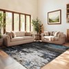 Modern Abstract Rug, Slip TPR Backing Washable Rug, Soft Non Shedding Floor Covering, Low Pile Thin Foldable Mat - 2 of 4