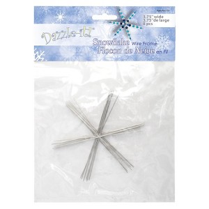 John Bead 8pcs 3.75" Christmas Snowflake Metal Wire Frames for DIY Bead Ribbon Charms Party Decorations Beading Project - 1 of 4