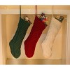Aoibox 6 Pack 18 Inch Large Knit Christmas Stockings Cable Knit Pattern Burgundy Ivory Green Holiday Decor for Fireplace Mantel Family - 4 of 4