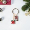 Unique Bargains Christmas Keychain Double Ring Zinc Alloy Colorful 3.15" 1 Pc - 4 of 4