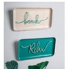Manual Woodworkers and Weavers Beach Relax Metal Wall Art Sign Set of 2 Coastal Decor Rustic Finish for Home or Patio - 3 of 3