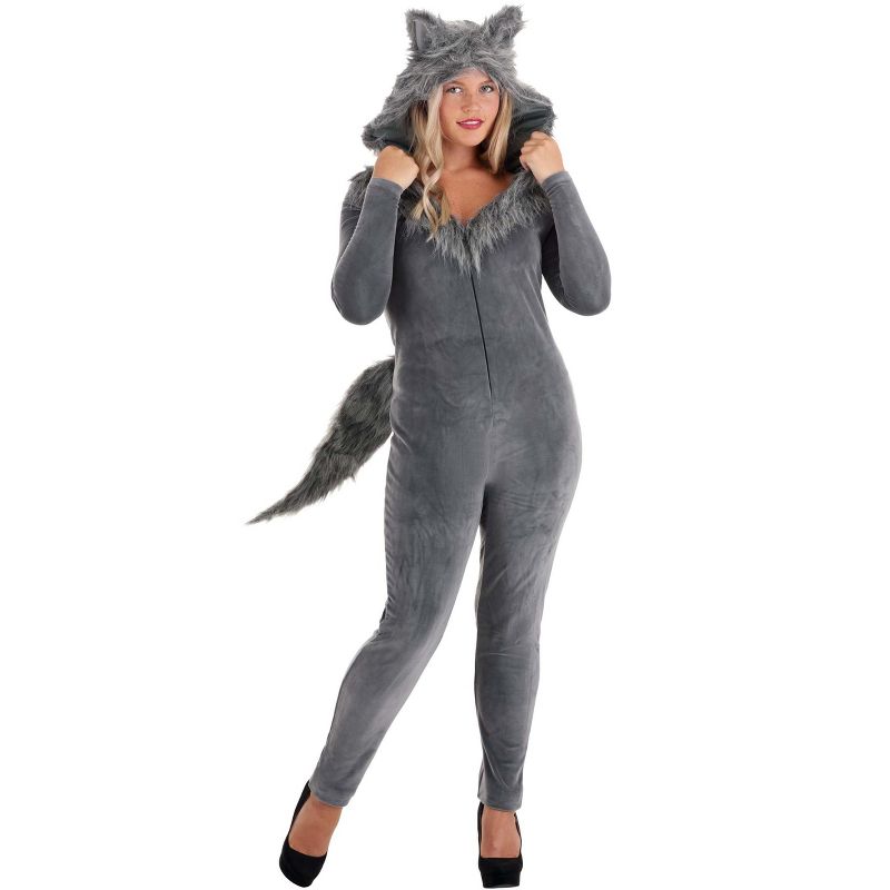 HalloweenCostumes.com Women's Grey Wolf Costume, 2 of 5