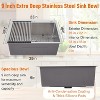 Drop-In Kitchen Sink Workstation, 304 Stainless Steel Topmount Single Bowl, Deep Basin Sink, Includes Accessories for Bar & Commercial Kitchens - 2 of 4