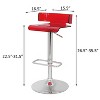 NicBex Swivel Bar Stools Adjustable Height,Counter Stools with Chrome Base,Stool Chair with Silver Metal Frame,Stools for Kitchen Counter&Bar - 2 of 4