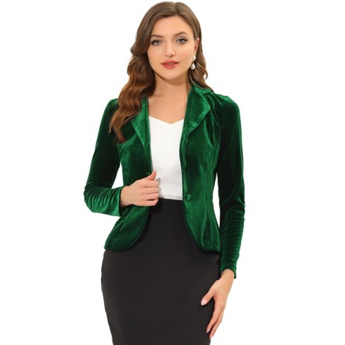 romersk rod plast Allegra K Women's Suit Jacket Notched Lapel Long Sleeve Office Business  Button Velvet Blazer : Target
