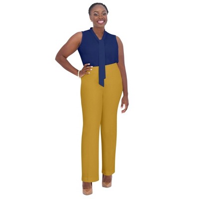 Kasper Womens Solid Casual Trouser Pants