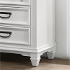 Gulches Clelane Wood 3 Drawer Nightstand ℃ Weathered White and Gray, Modern Farmhouse Design with Solid Tropical Wood Frame - 2 of 4