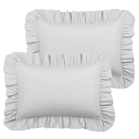 Ruffle Throw Pillow, The Soft White Ruffles